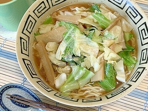 味付メンマでキャベツに味付けキャベンマラーメン